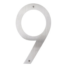 Husnummer 9 rustfrit stål 40 cm